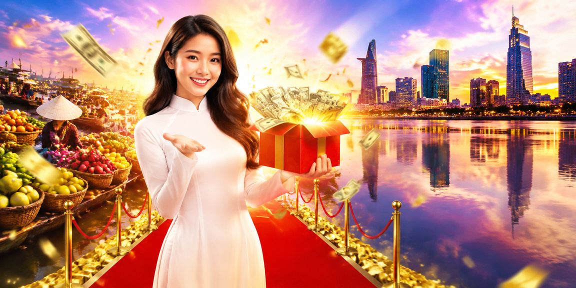 Người phụ nữ mặc áo dài bên sông Mekong trải nghiệm ứng dụng casino trực tuyến